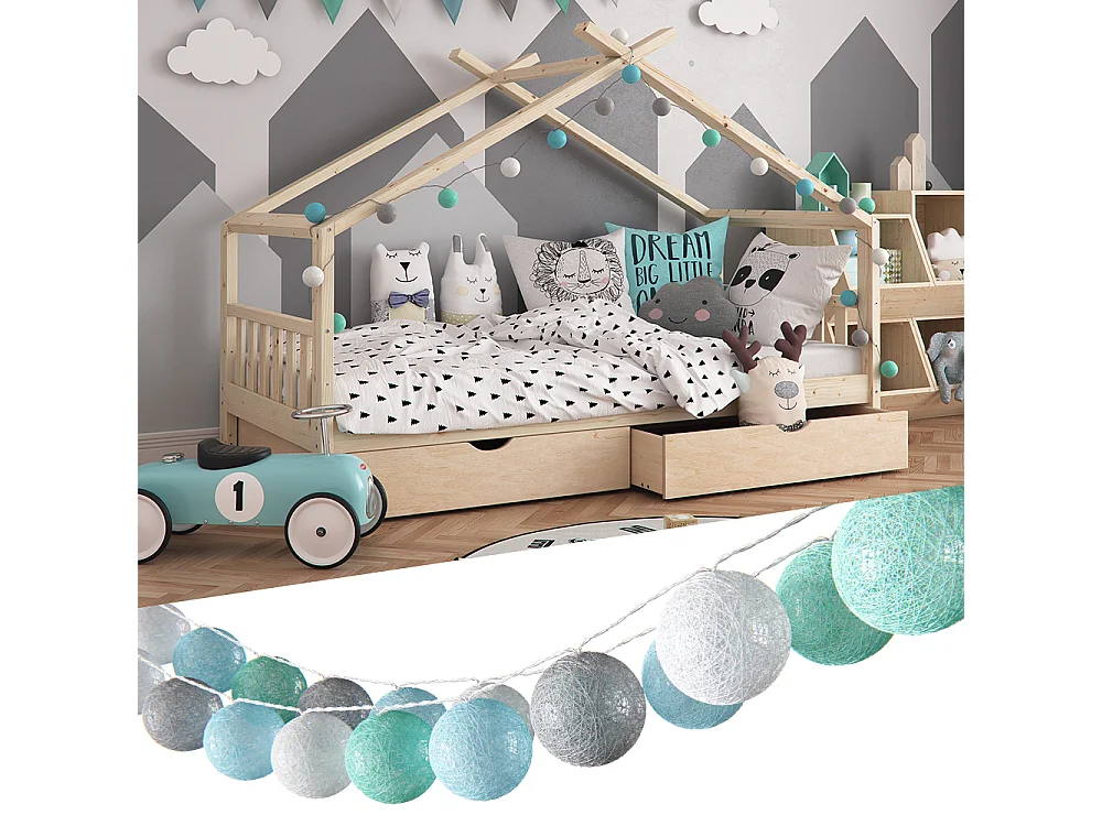 Łańcuch świetlny zielony 310x310x310