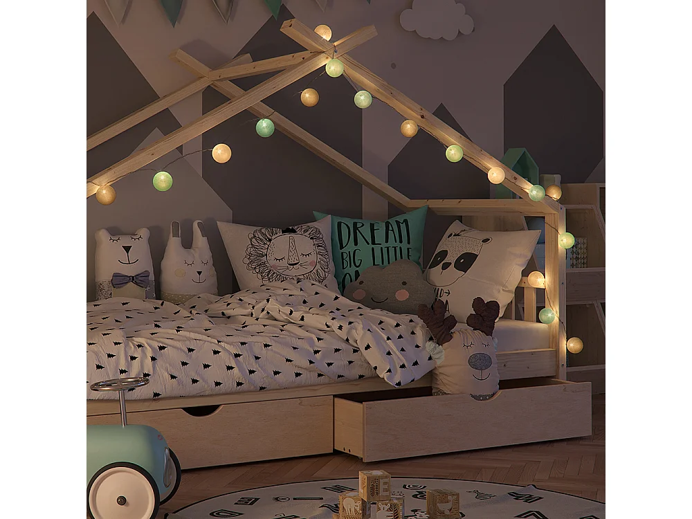 Łańcuch świetlny zielony 310x310x310