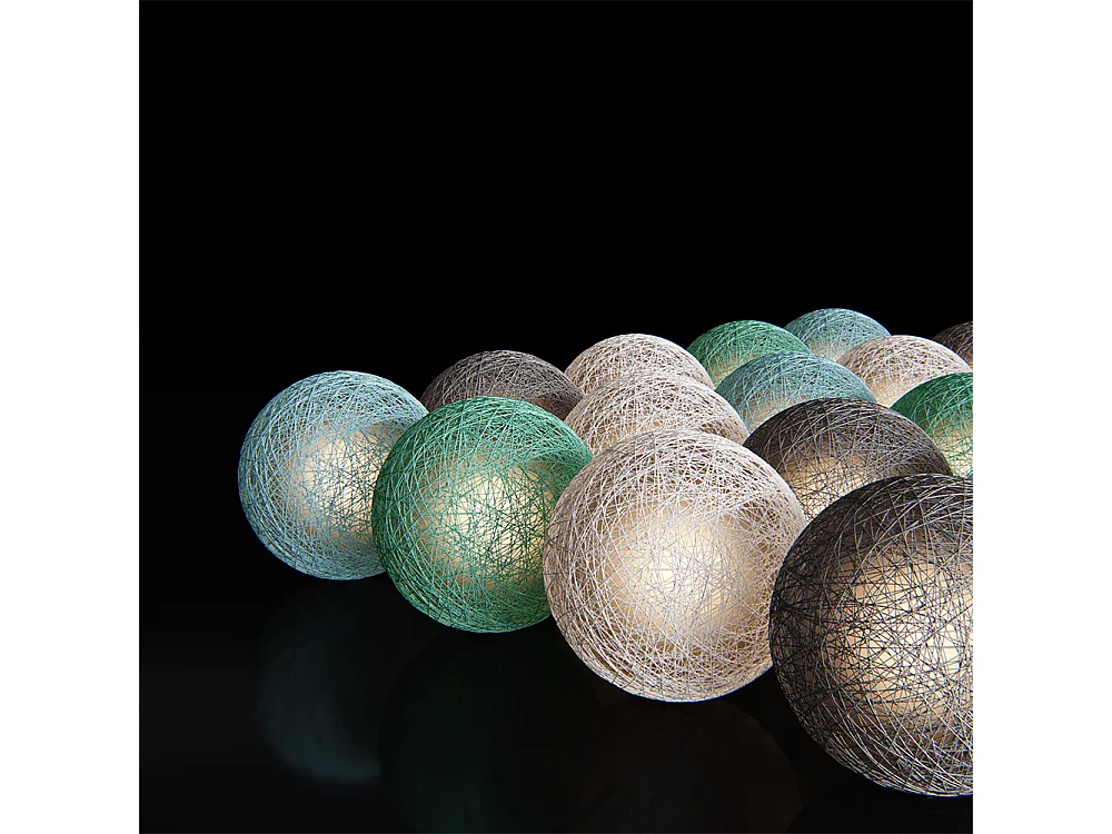 Łańcuch świetlny zielony 310x310x310