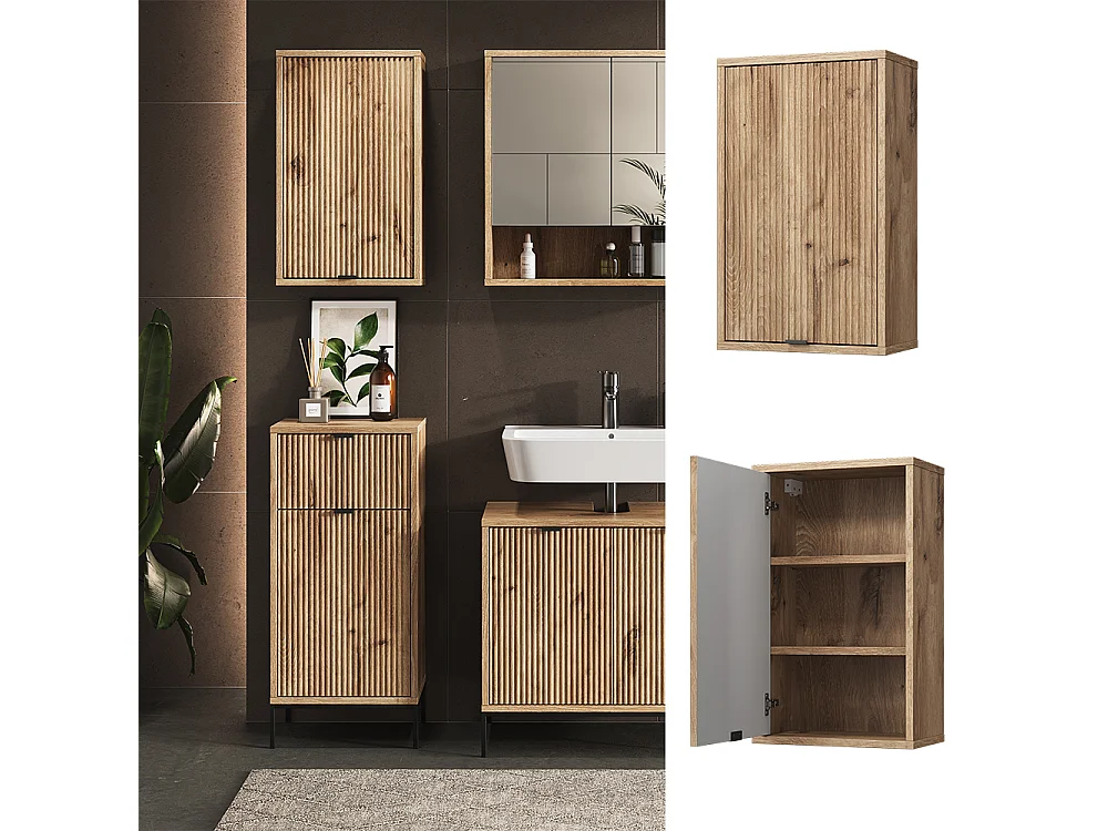 Meuble de salle de bain chêne viking 40x22.1x65 eliza