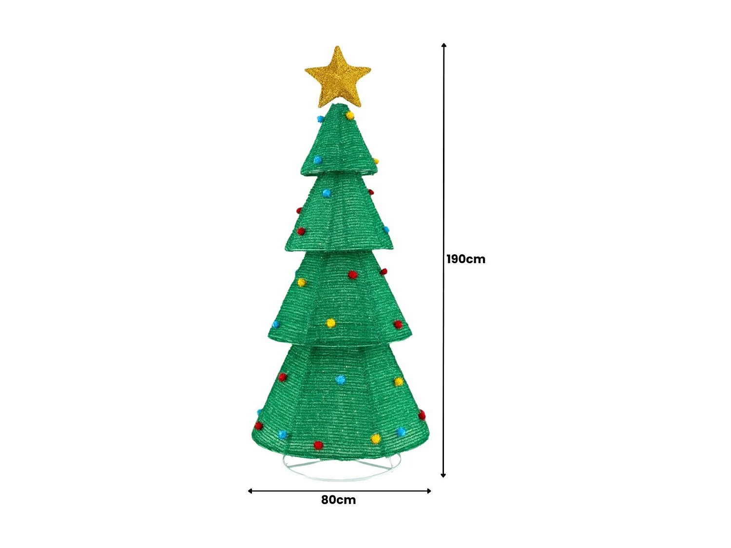 LED Weihnachtsbaum künstlich 190cm beleuchteter Tannenbaum mit 200 LED-Lichern