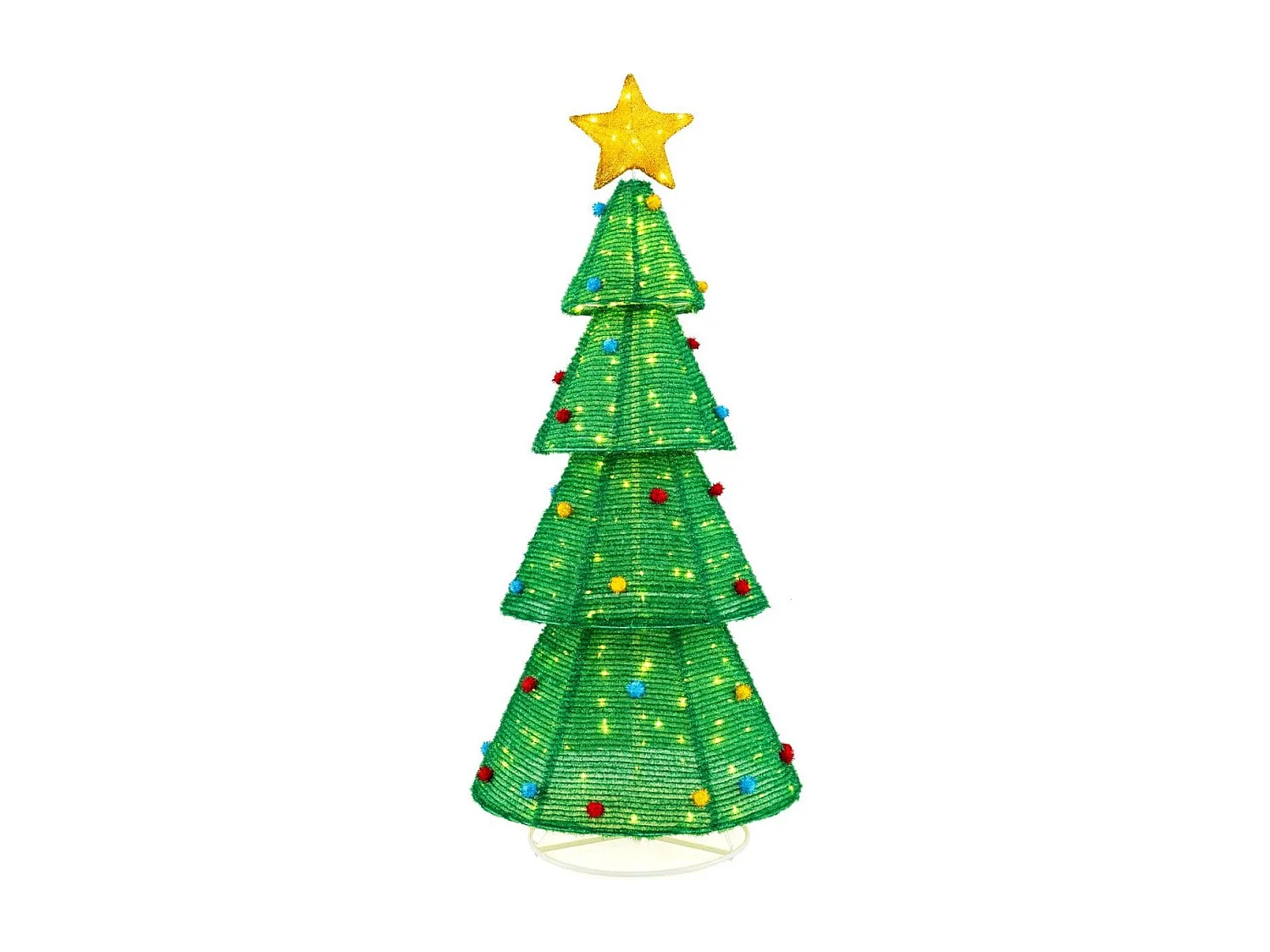 LED Weihnachtsbaum künstlich 190cm beleuchteter Tannenbaum mit 200 LED-Lichern