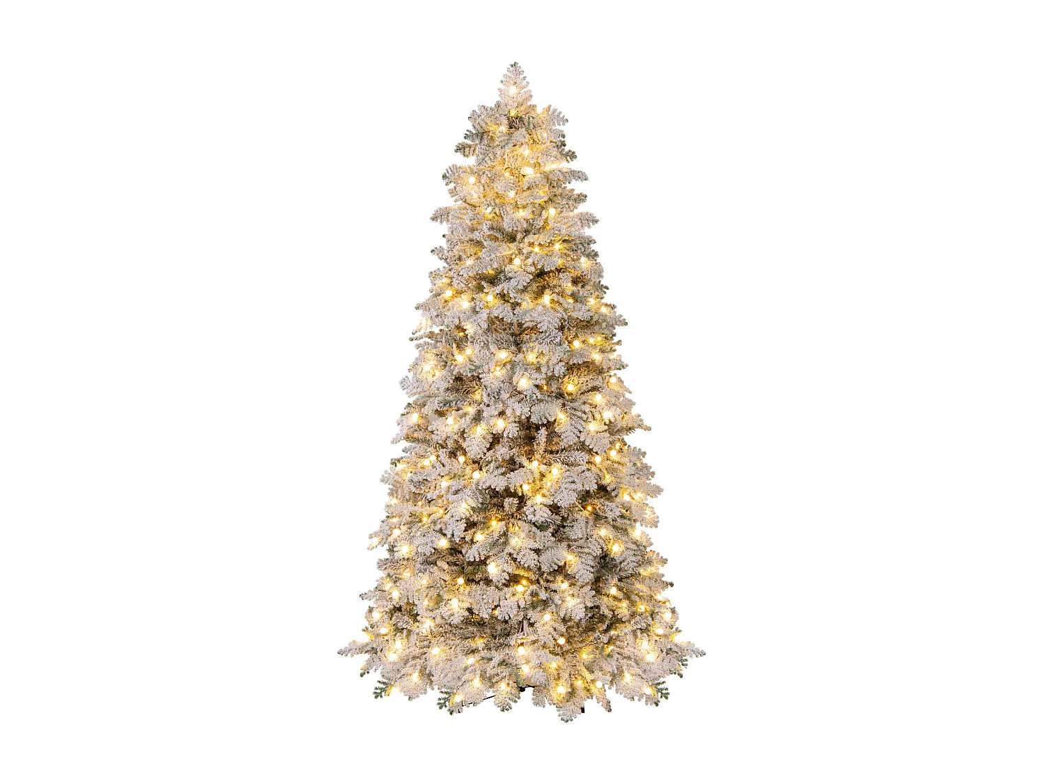 210 cm Künstlicher Weihnachtsbaum schneebedeckter Weihnachtsbaum vormontierter klappbarer Tannenbaum Grün