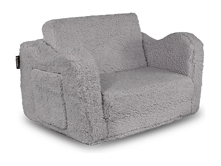 fauteuil pour enfants gris 60x36x36 conni
