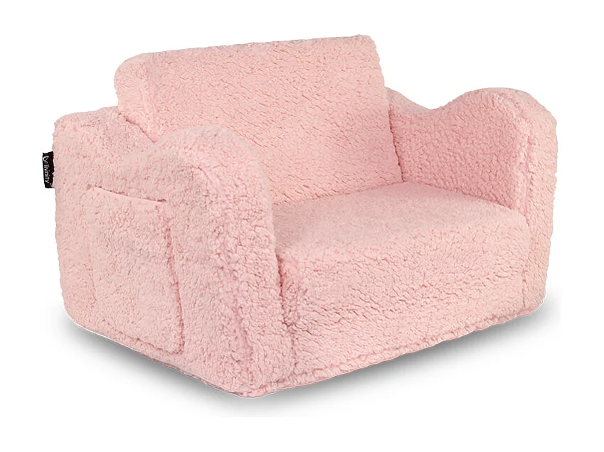 Fauteuil enfant rose 60x36x36 conni