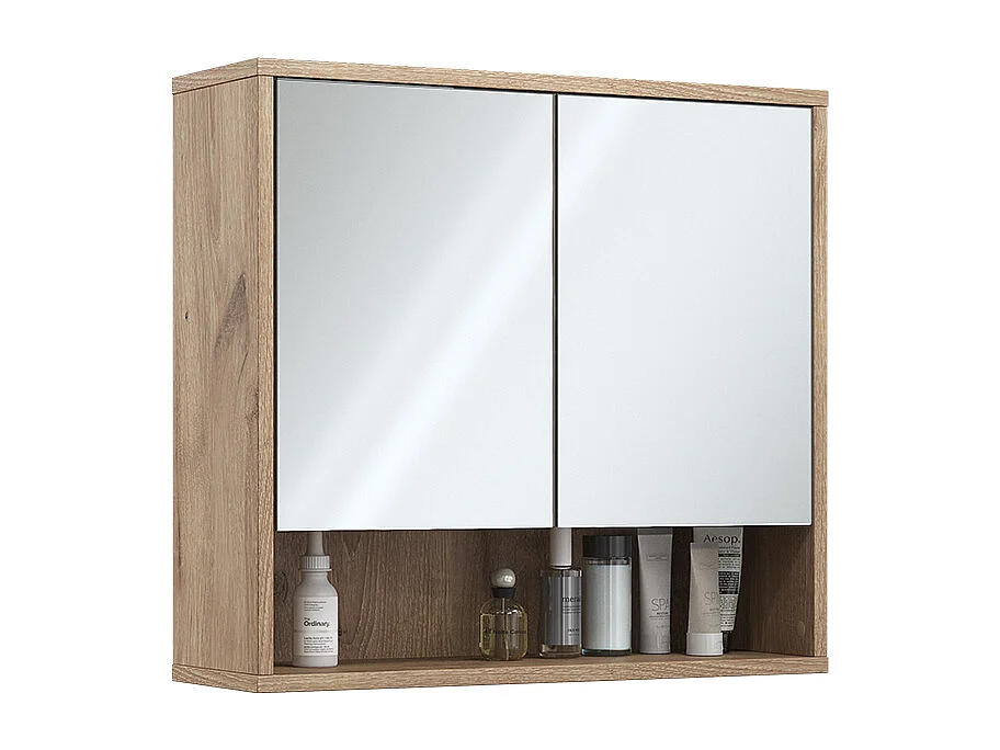 Espejo de baño  roble vikingo 70x22.1x65 eliza