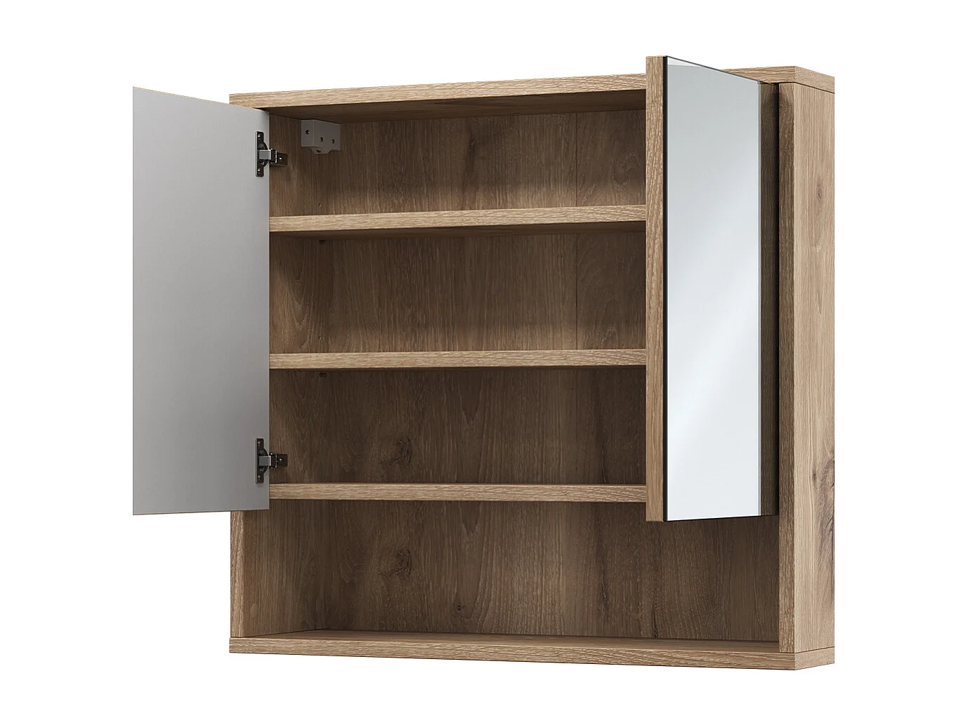 miroir de salle de bain  chêne viking 70x22.1x65 eliza