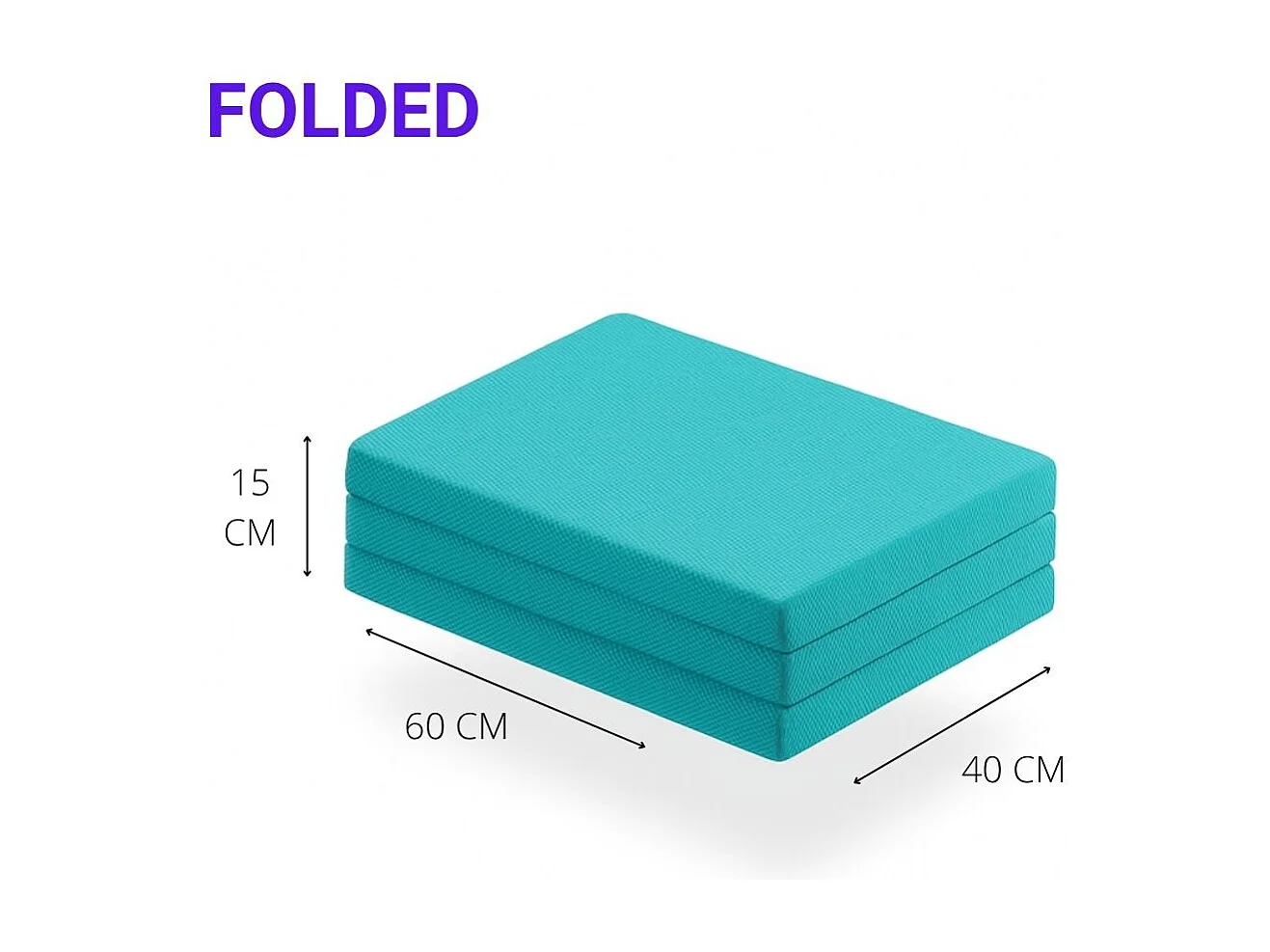 Colchão dobrável para berço de viagem LULÚ – Espuma HR D23, 120x60 cm, 5 cm de espessura, tecido 3D respirável e confortável