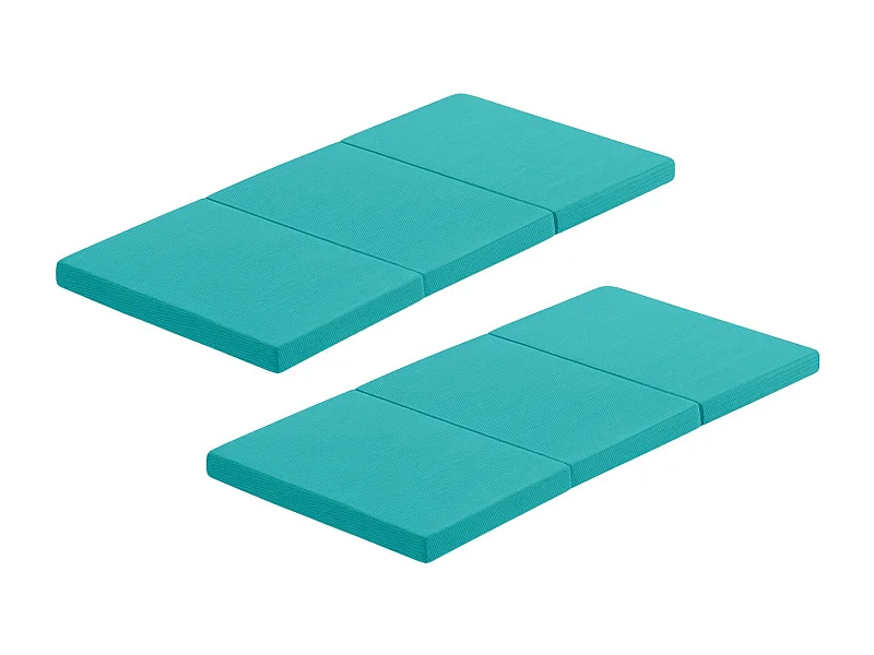 2er-Pack faltbare LULÚ-Reisebettmatratzen – HR D23-Schaum, 120 x 60 cm, 5 cm dick, atmungsaktives und bequemes 3D-Gewebe