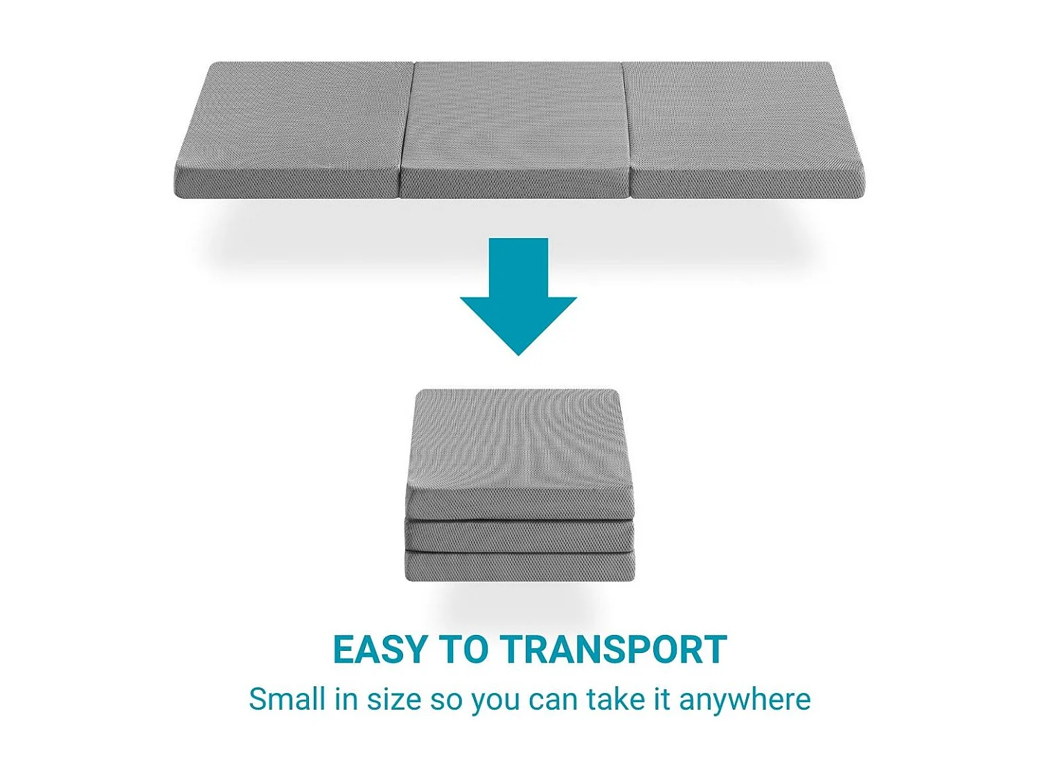 LOT X2 Colchão dobrável para cama de viagem 120 x 60 cm, colchão de espuma, espessura 5 cm, dobrável, colchão para parque infantil, 3 peças...