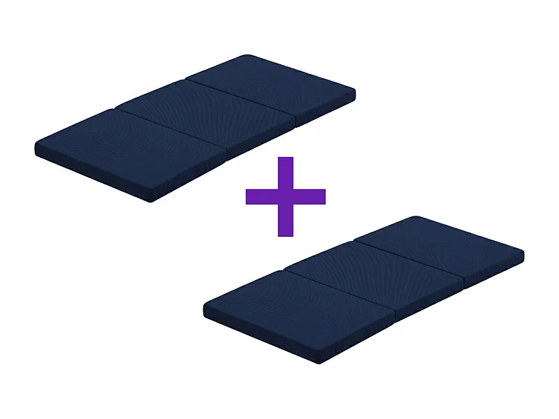 Pack de 2 colchões dobráveis ​​para berço de viagem DREMI – espuma HR D23, 120x60 cm, 5 cm de espessura, tecido 3D respirável e confortável
