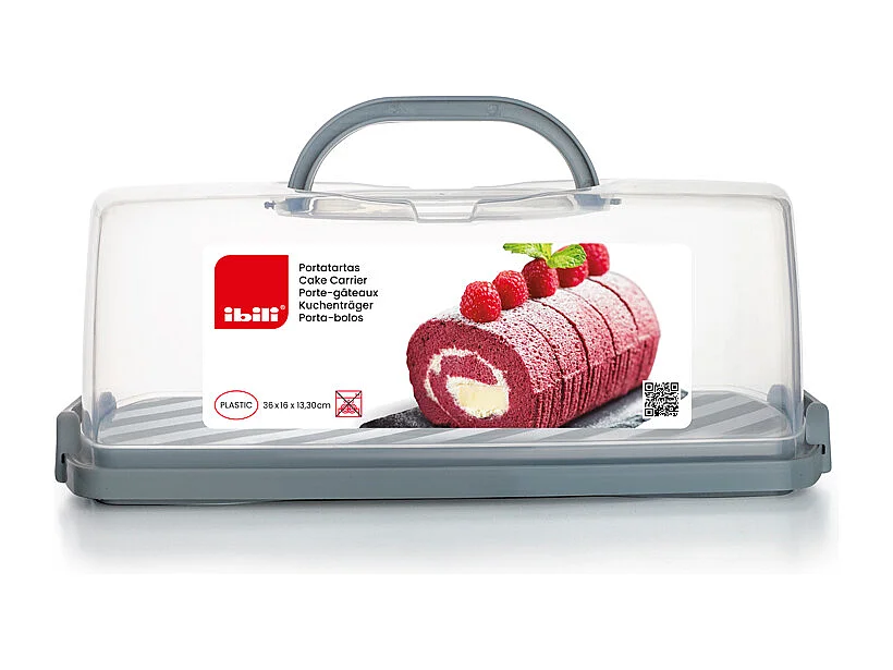 Porte gateaux rectangle 36x16x13,30 cm