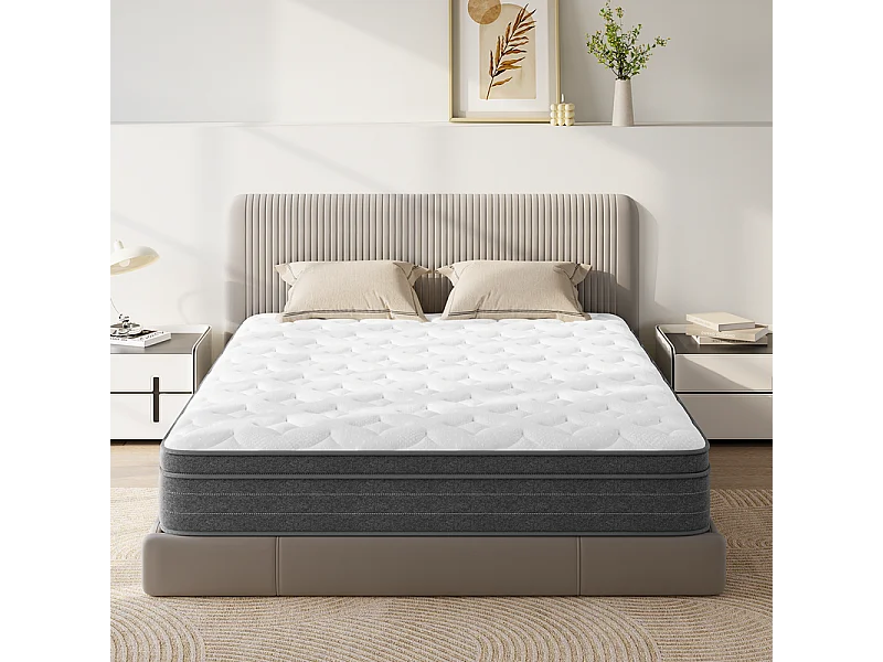 Materasso 140x200cm molle insacchettate - sp.25cm - supporto 7 zone - con maniglia - Ipoallergenico