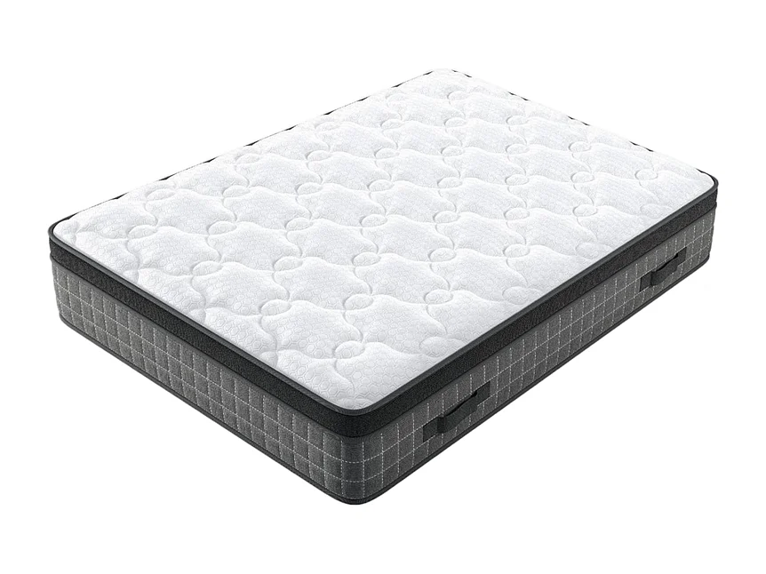 Colchão 160x200cm anti-fogo molas ensacadas - esp.25cm - suporte ergonómico 7 zonas - respirável - silencioso