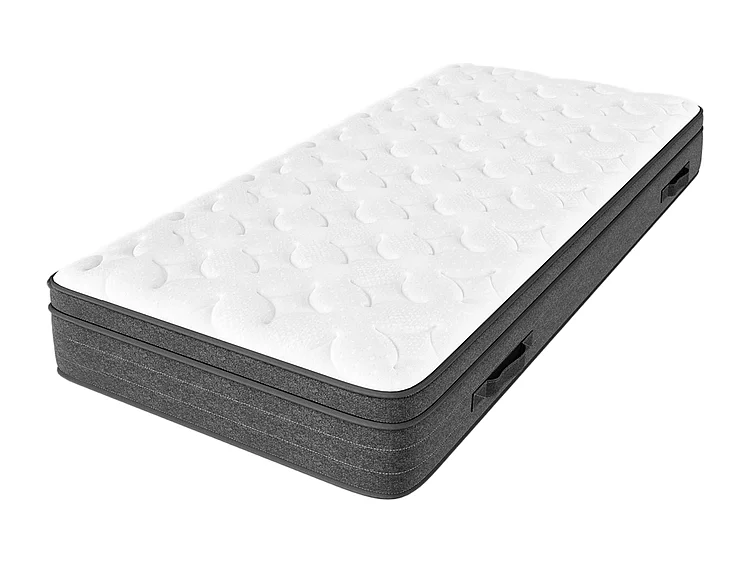 Matelas 90x200cm ressorts ensachés - ép.25cm - soutien 7 zones - avec poignée - Hypoallergénique