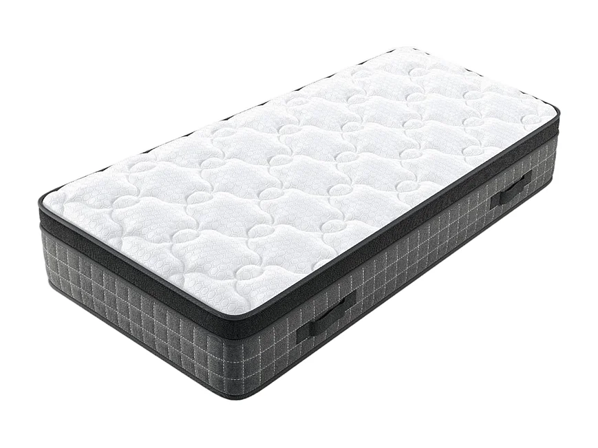 Materasso 90x200cm anti-fuoco molle insacchettate - sp.25cm - supporto ergonomico 7 zone - traspirante - silenzioso