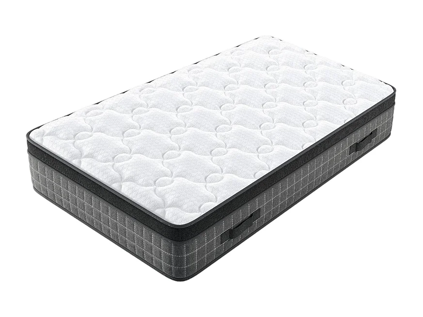 Matras 120x200cm brandwerend zakveren - dikte 25cm - ergonomische 7-zones ondersteuning - ademend - stil