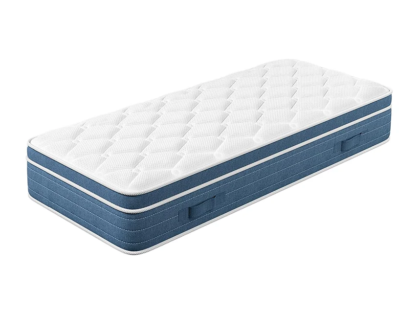 Hybride Matratze 90x200cm - Stärke 27cm - 7-Zonen-Taschenfedern - hypoallergen - atmungsaktiv - Medium-Fest