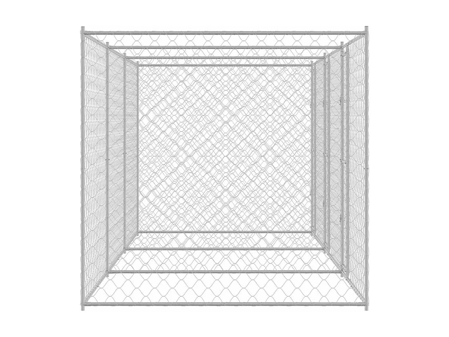 Cage pour chien Argent 600 x 200 x 200 cm Acier galvanisé