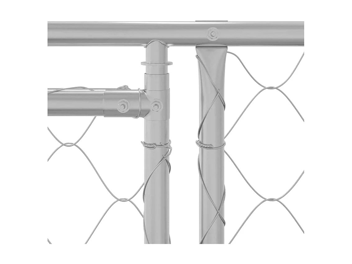 Cage pour chien Argent 600 x 200 x 200 cm Acier galvanisé