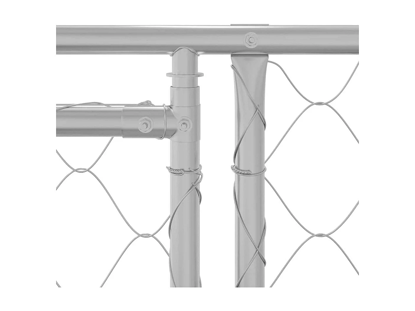 Cage pour chien Argent 600 x 200 x 200 cm Acier galvanisé