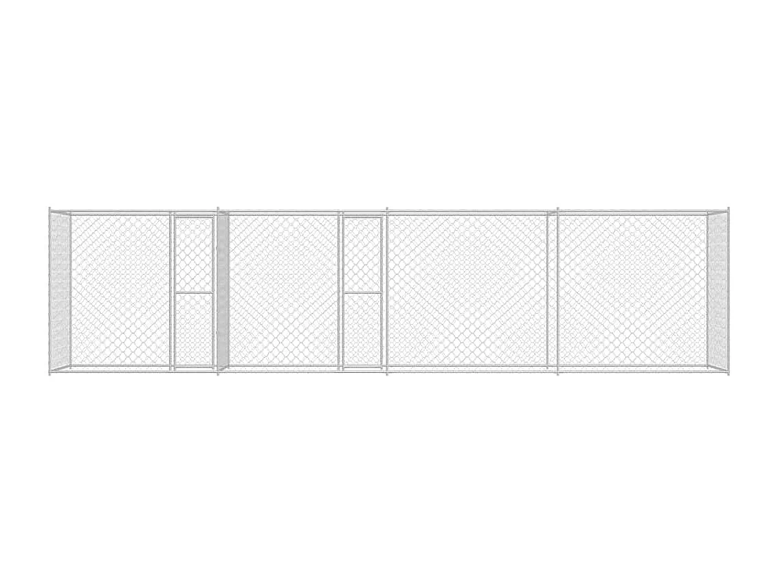 Jaula para perro Plateado 600 x 200 x 200 cm Acero Galvanizado