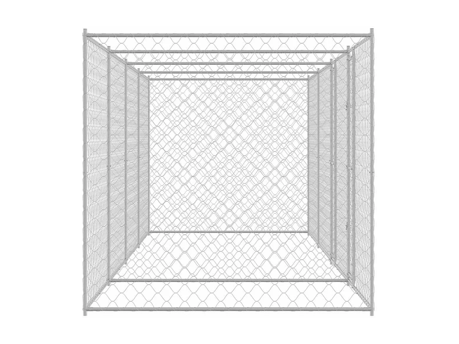 Jaula para perro Plateado 600 x 200 x 200 cm Acero Galvanizado