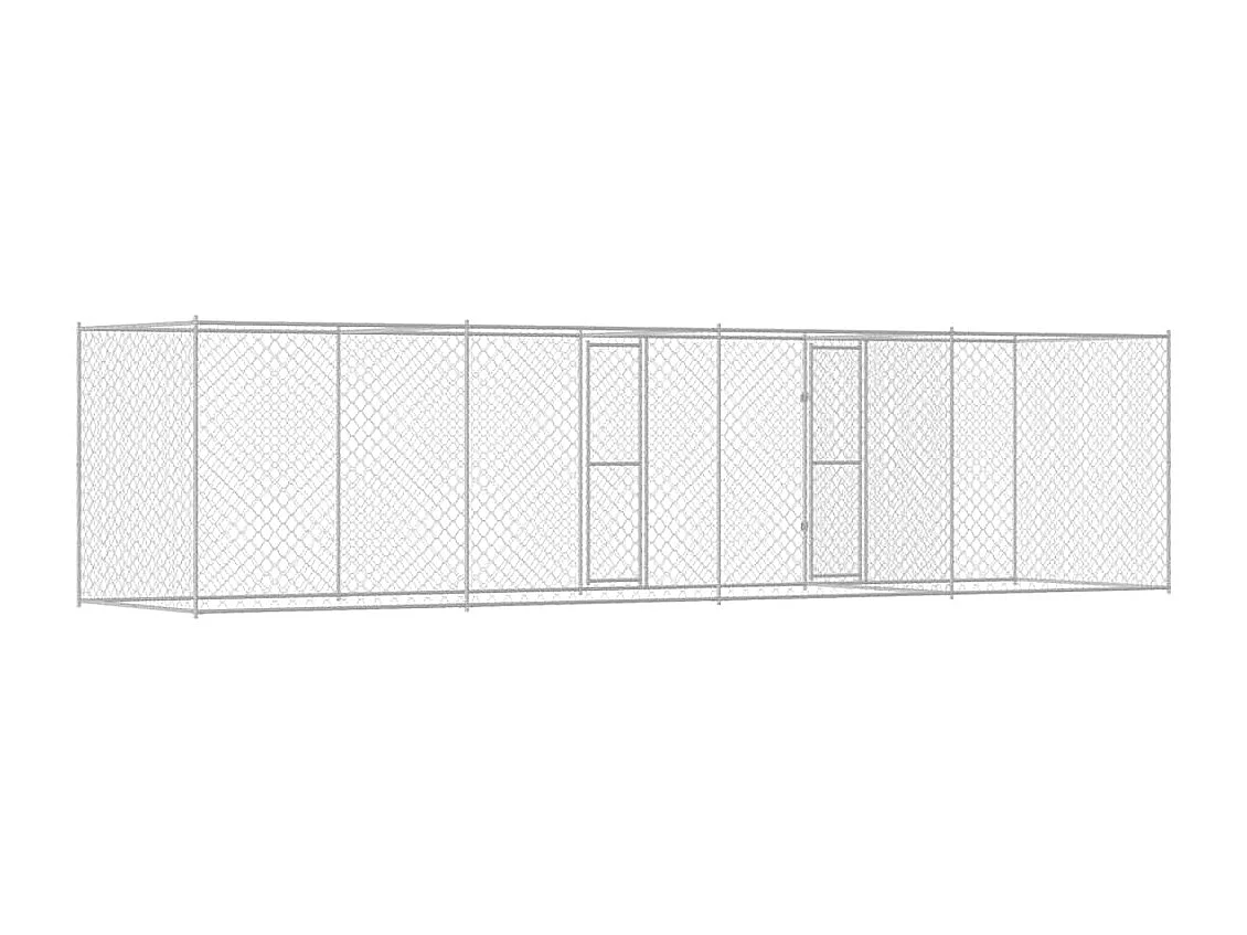 Jaula para perro Plateado 600 x 200 x 200 cm Acero Galvanizado