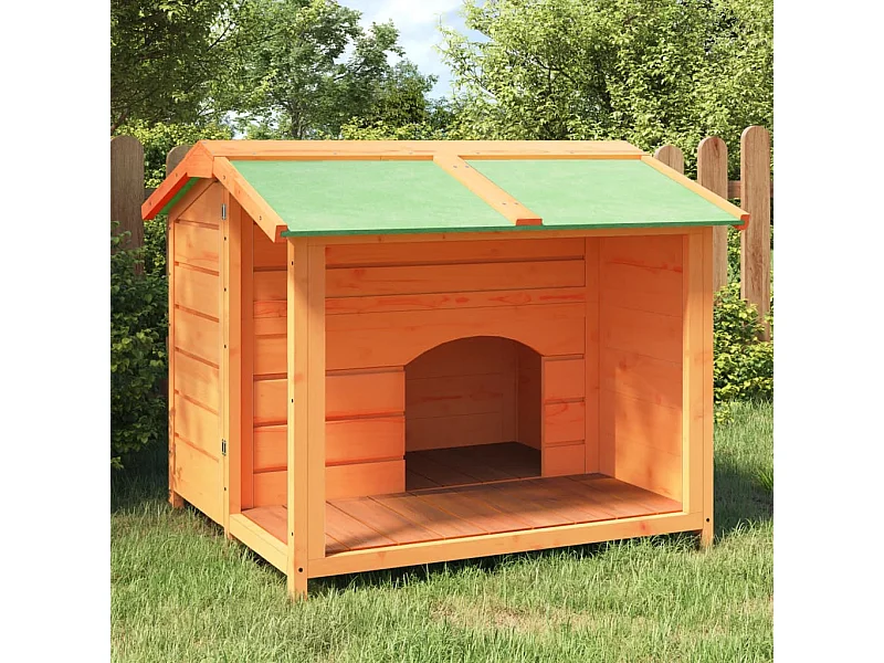 Hondenhok 96x87x80,5 cm massief grenenhout bruin