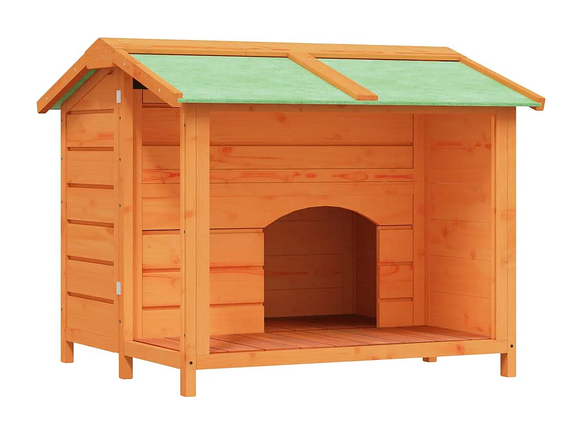 Hondenhok 96x87x80,5 cm massief grenenhout bruin