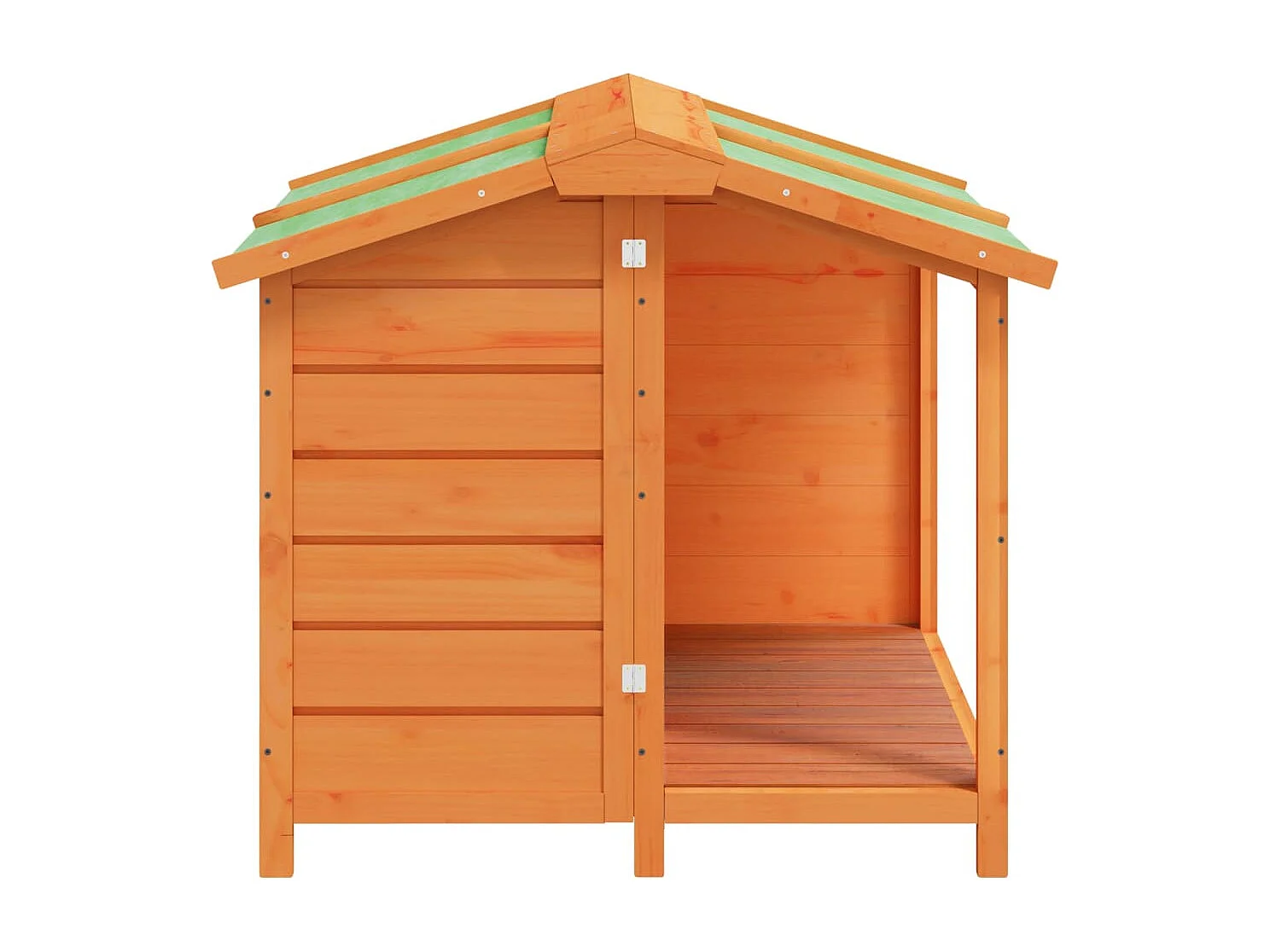 Chenil marron 96x87x80,5 cm bois de pin solide