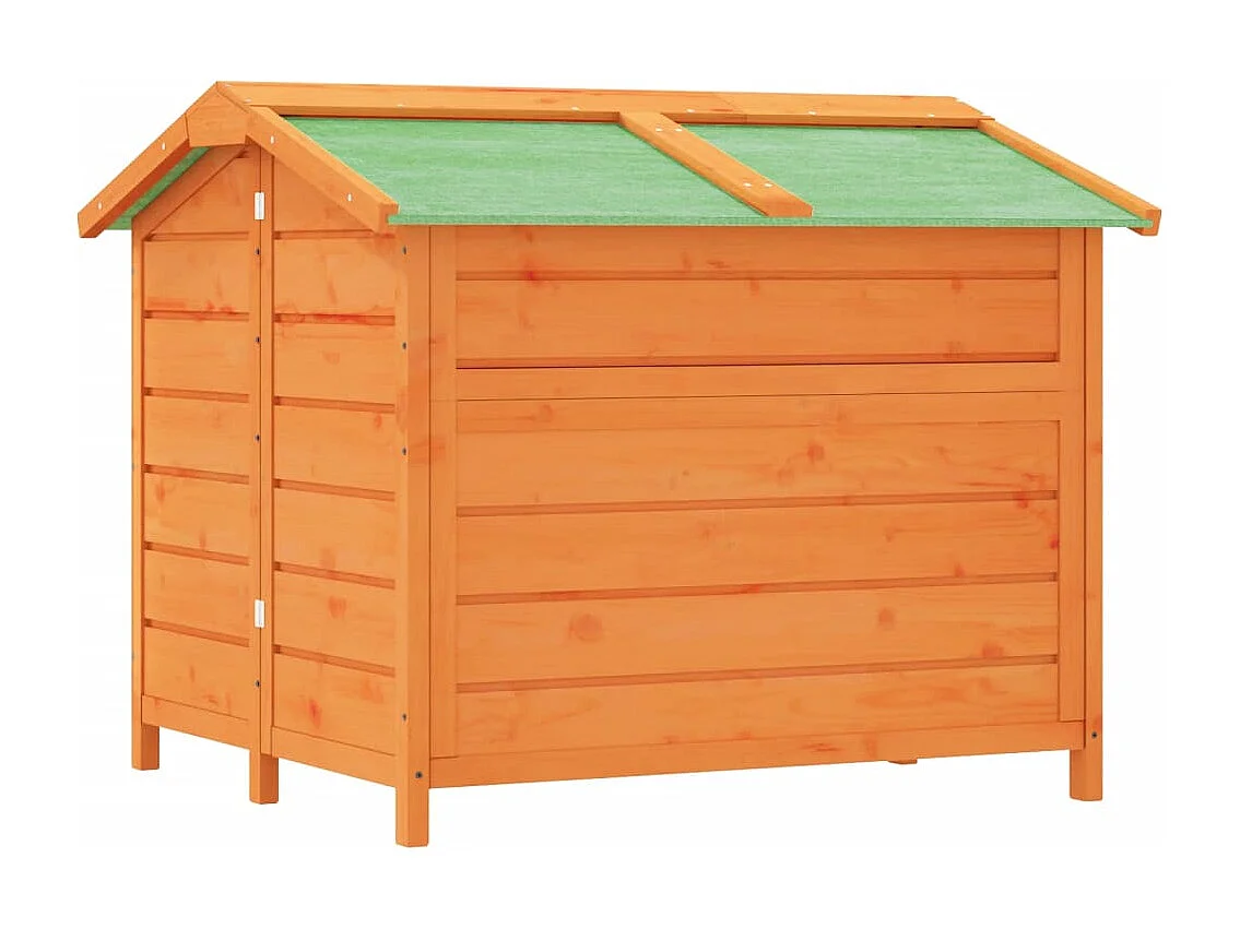 Chenil marron 96x87x80,5 cm bois de pin solide