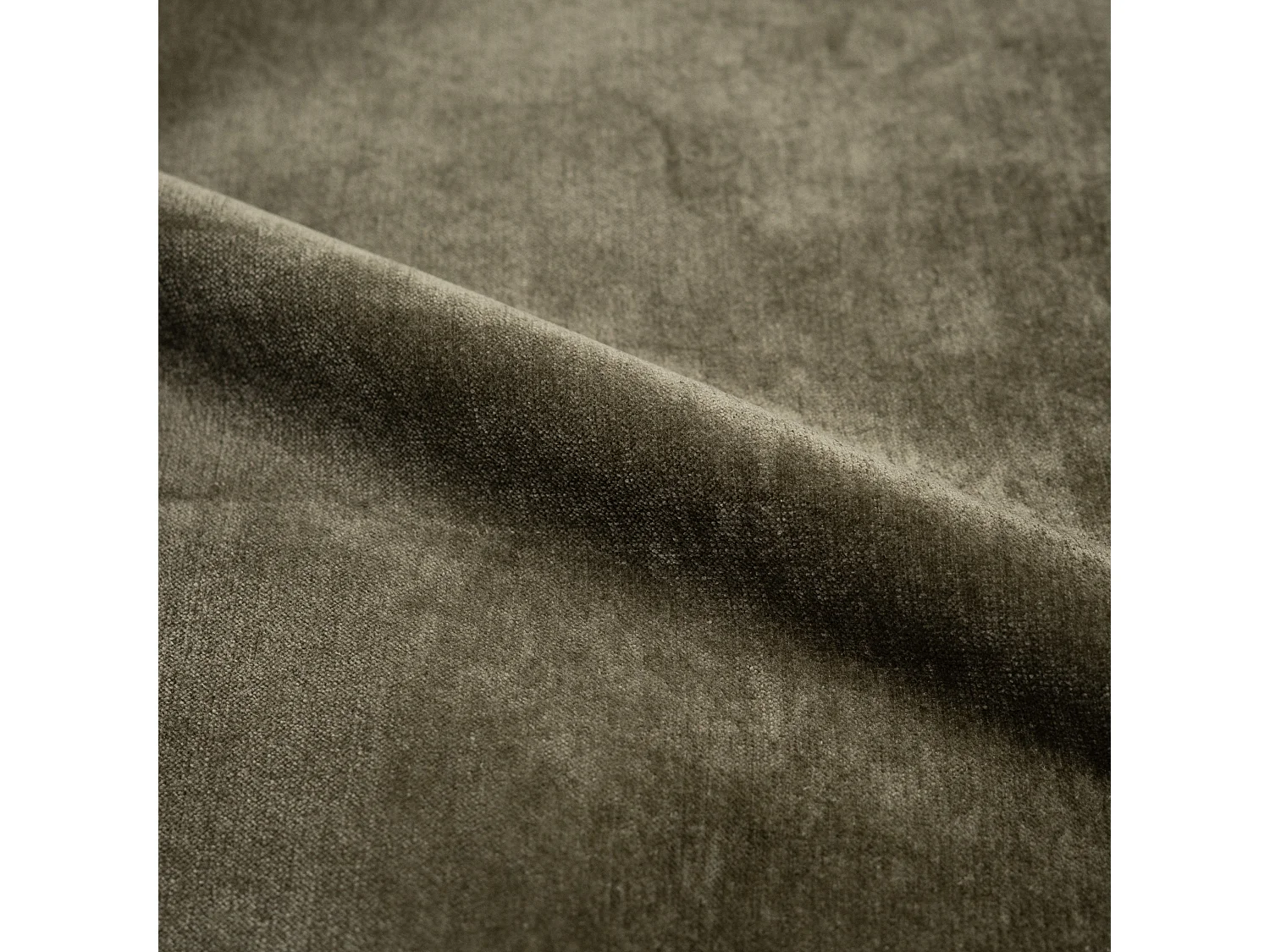 Letto contenitore 160x200 cm in tessuto verde oliva sfoderabile - Safia