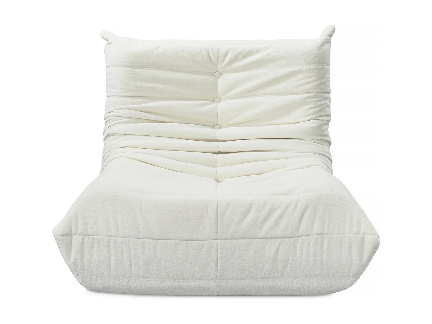 Design-Sessel Velasca aus Chenille-Stoff in Creme 95x100x75 cm