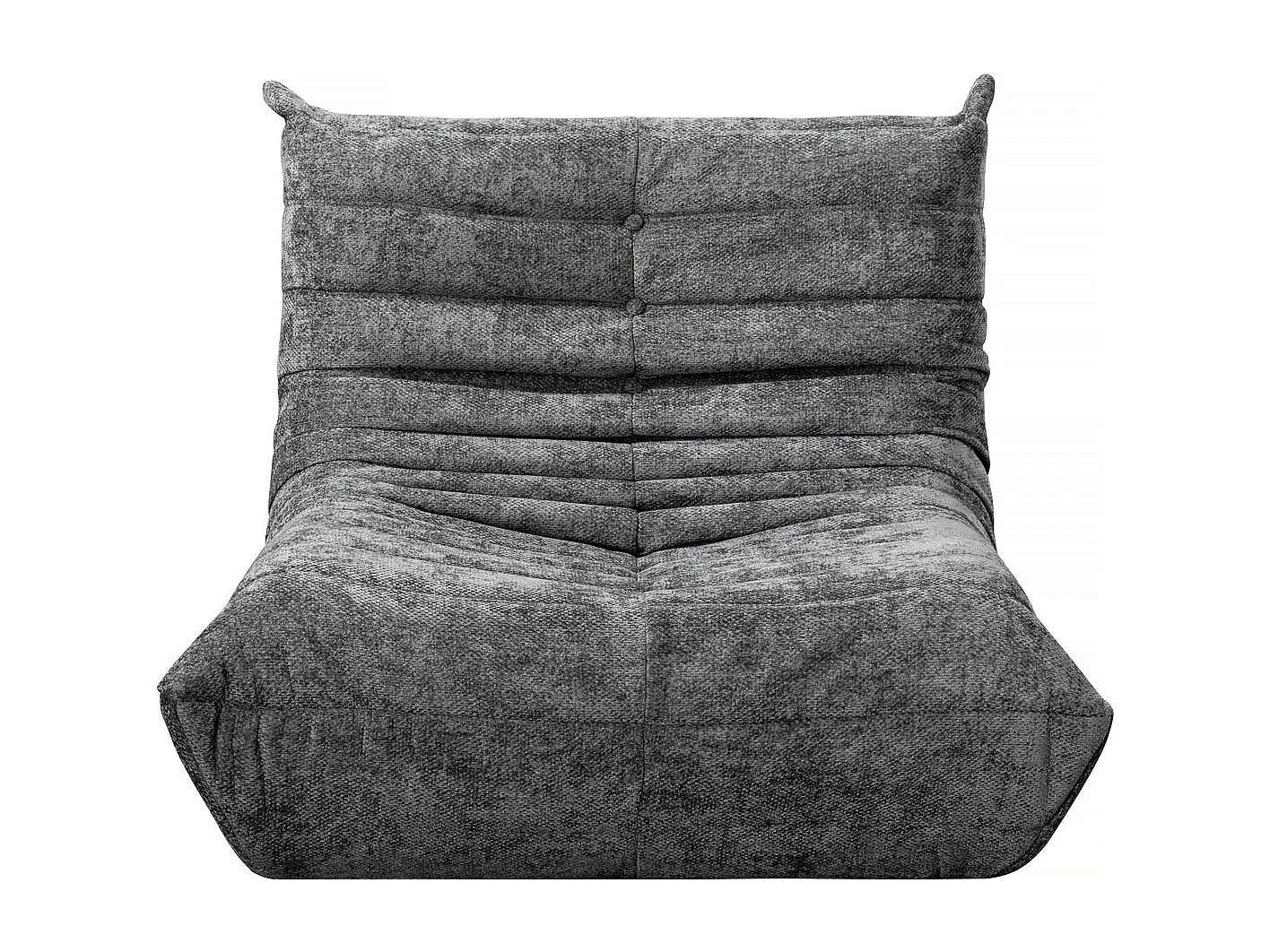 Chauffeuse en tissu texturé "Velasca" - 95 x 100 x 75 cm - Gris