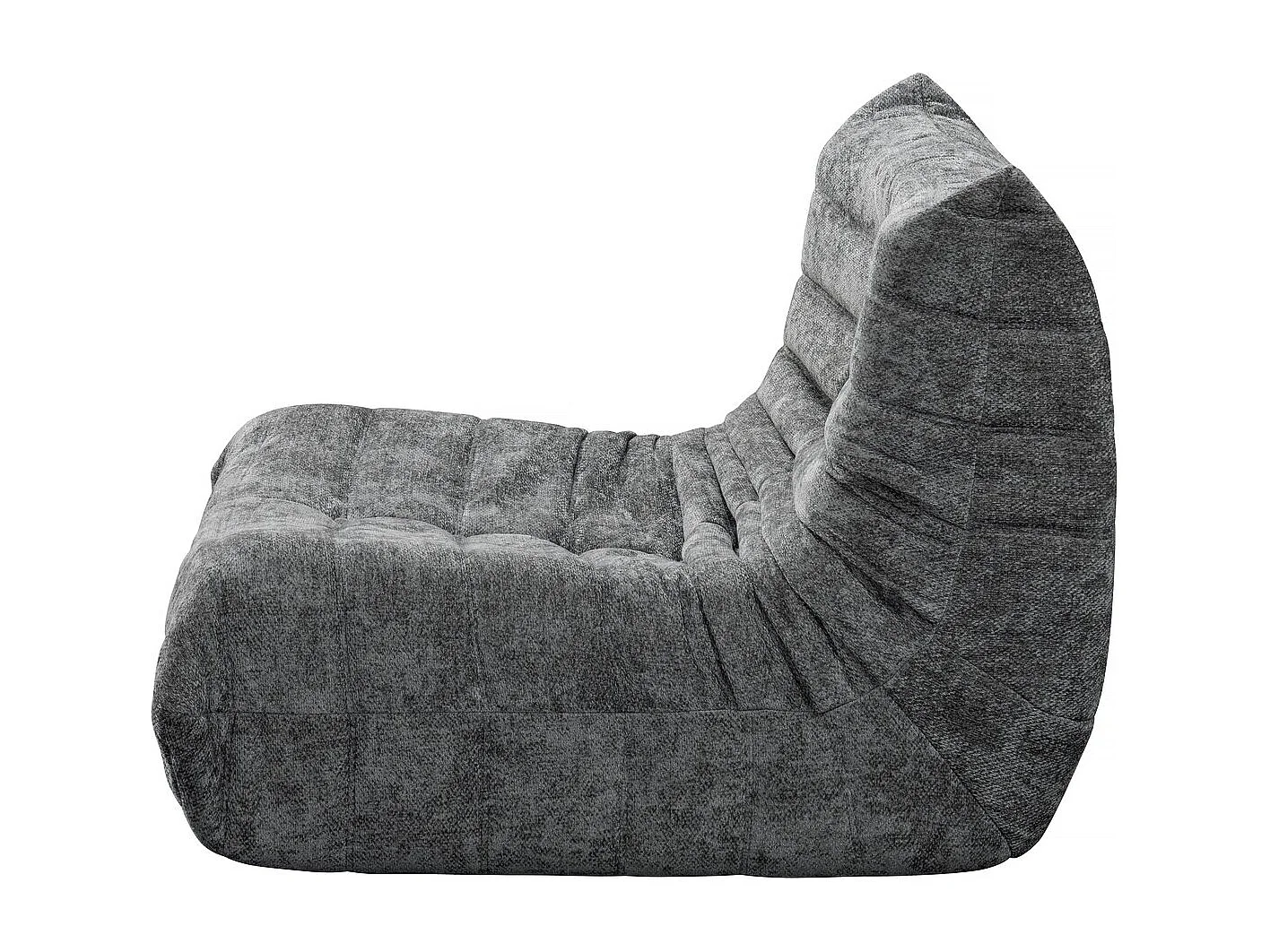 Chauffeuse en tissu texturé "Velasca" - 95 x 100 x 75 cm - Gris