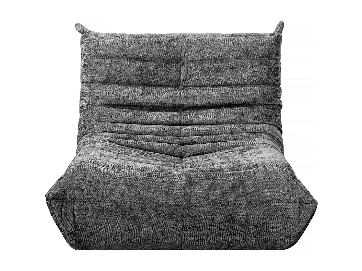 Chauffeuse en tissu texturé "Velasca" - 95 x 100 x 75 cm - Gris