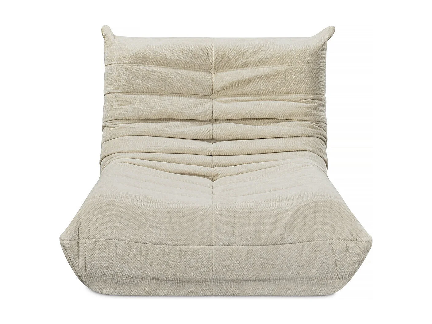 Poltrona Design Velluto Beige "Velasca" - Comfort Ottimale - Stile Moderno - 95 x 100 x 75 cm