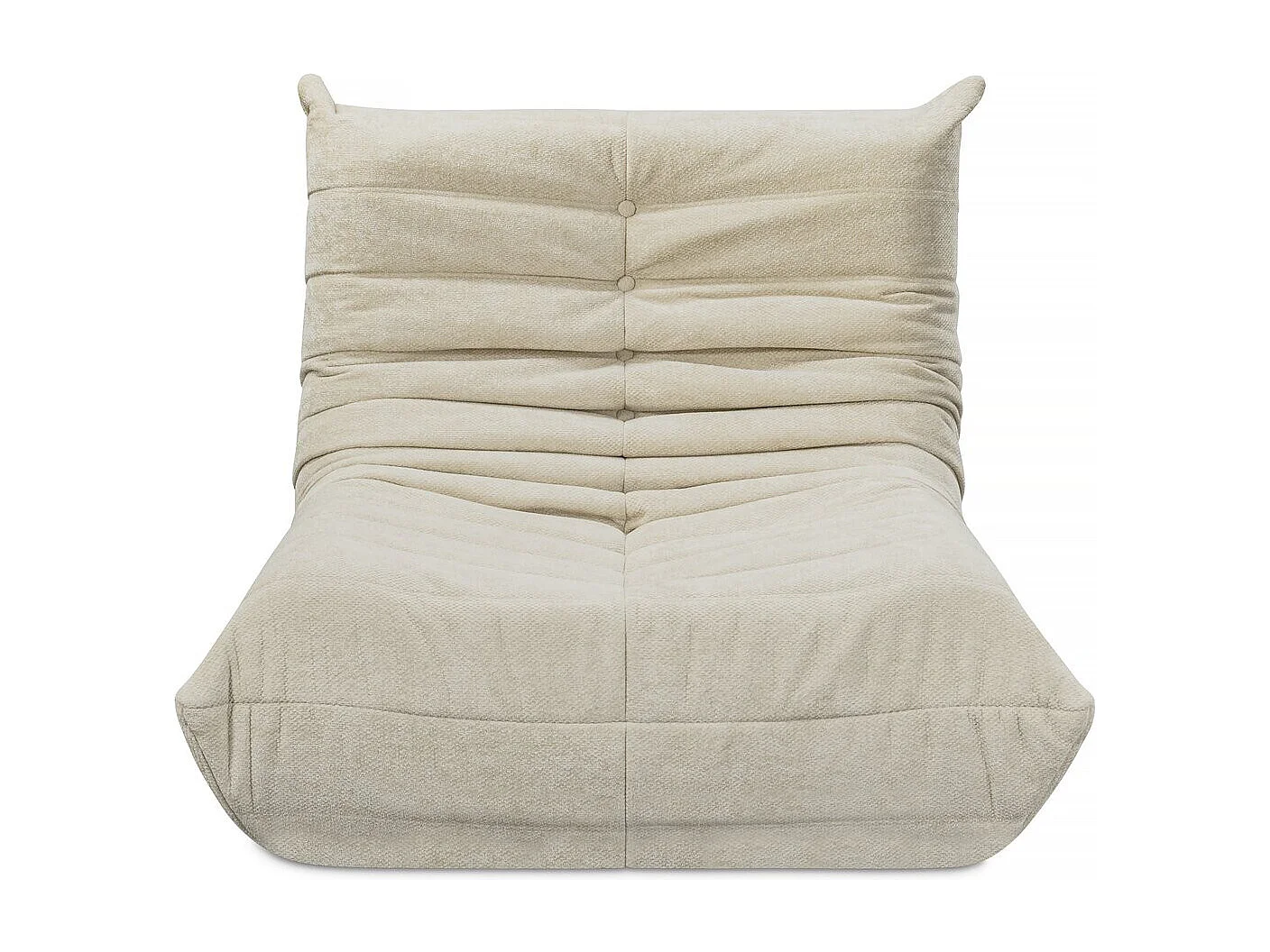 Lot de 2 chauffeuses pour canapé modulables en tissu texturé "Velasca" - Beige