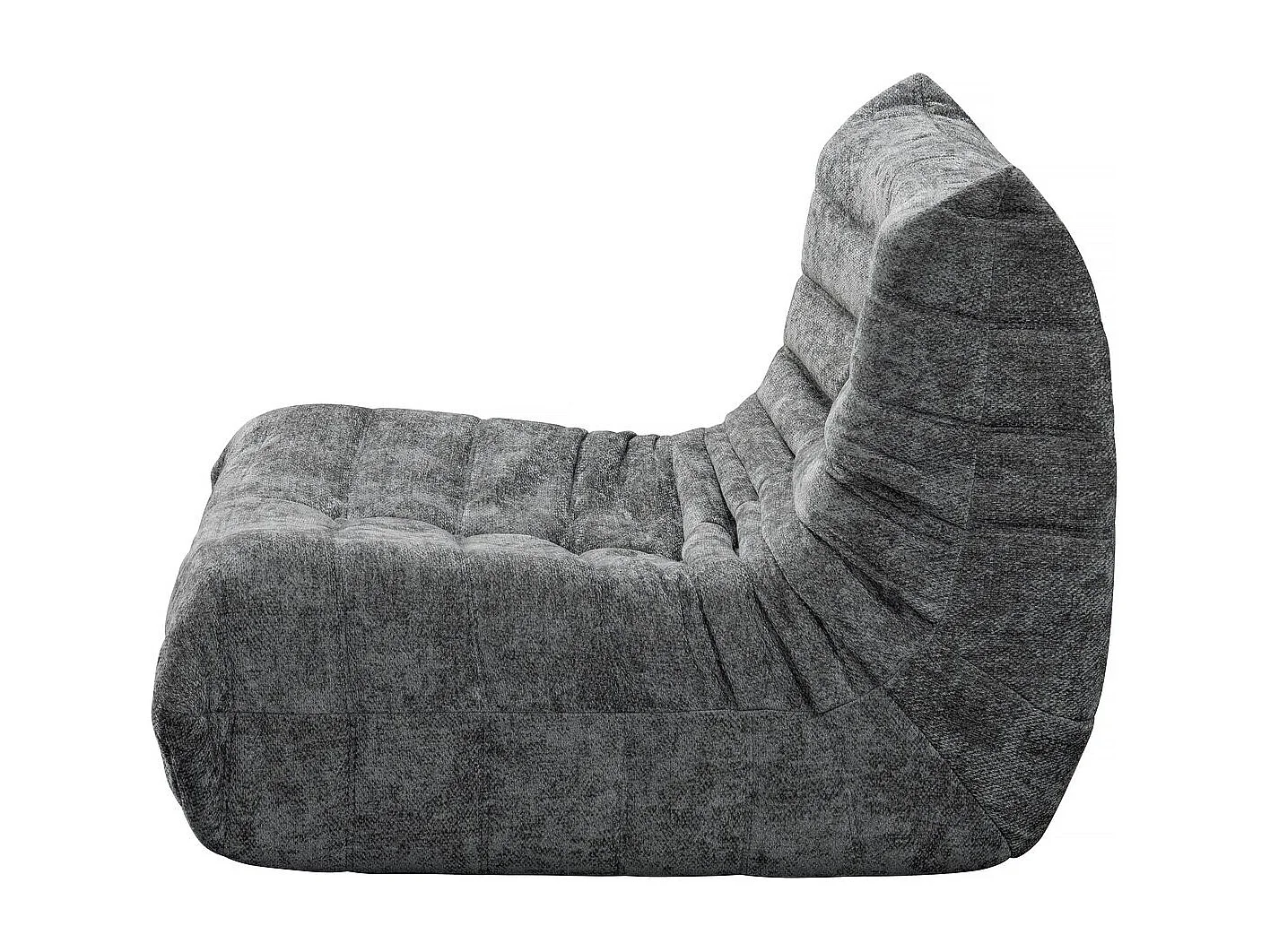 Lot de 2 chauffeuses pour canapé modulables en tissu texturé "Velasca" - Gris