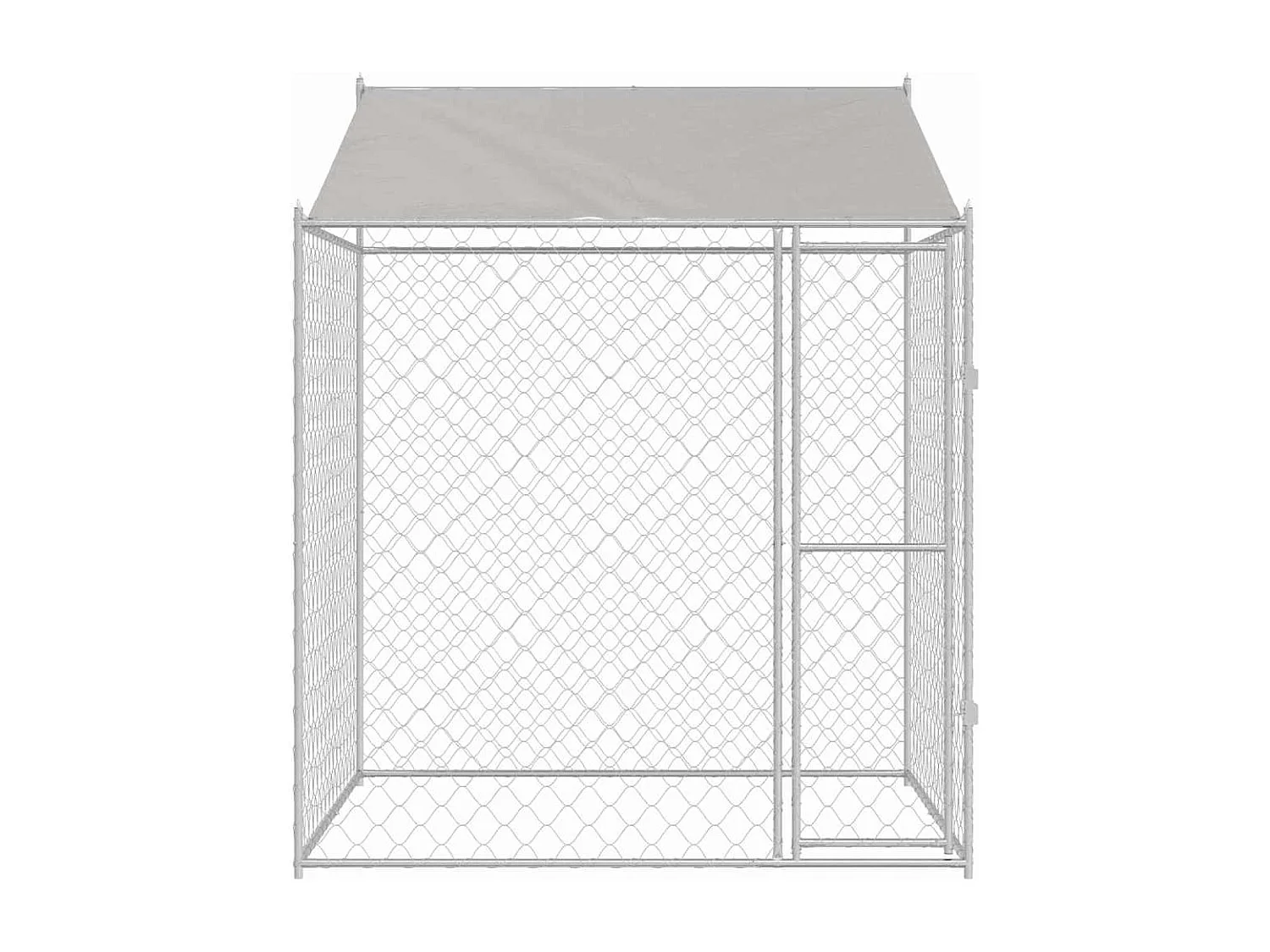 Cage pour chien 200 x 200 x 258 cm Acier et PE