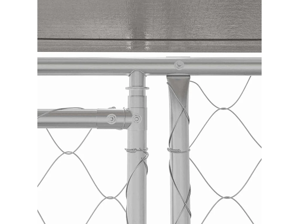 Cage pour chien 200 x 200 x 258 cm Acier et PE