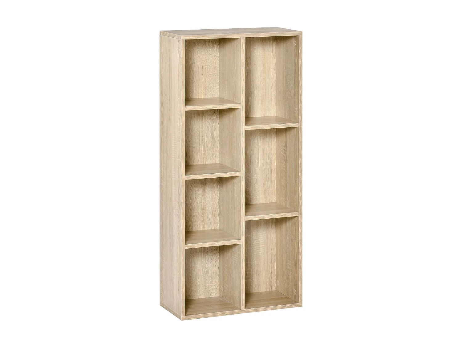 Bibliothèque étagère cube 7 compartiments 50l x 24P x 106H cm bois naturel