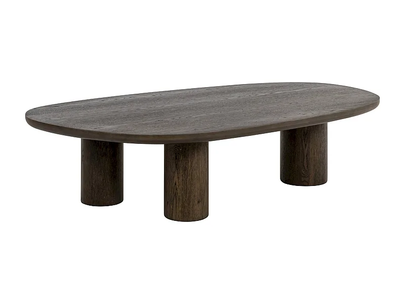 Table basse design chêne brun finition élégante