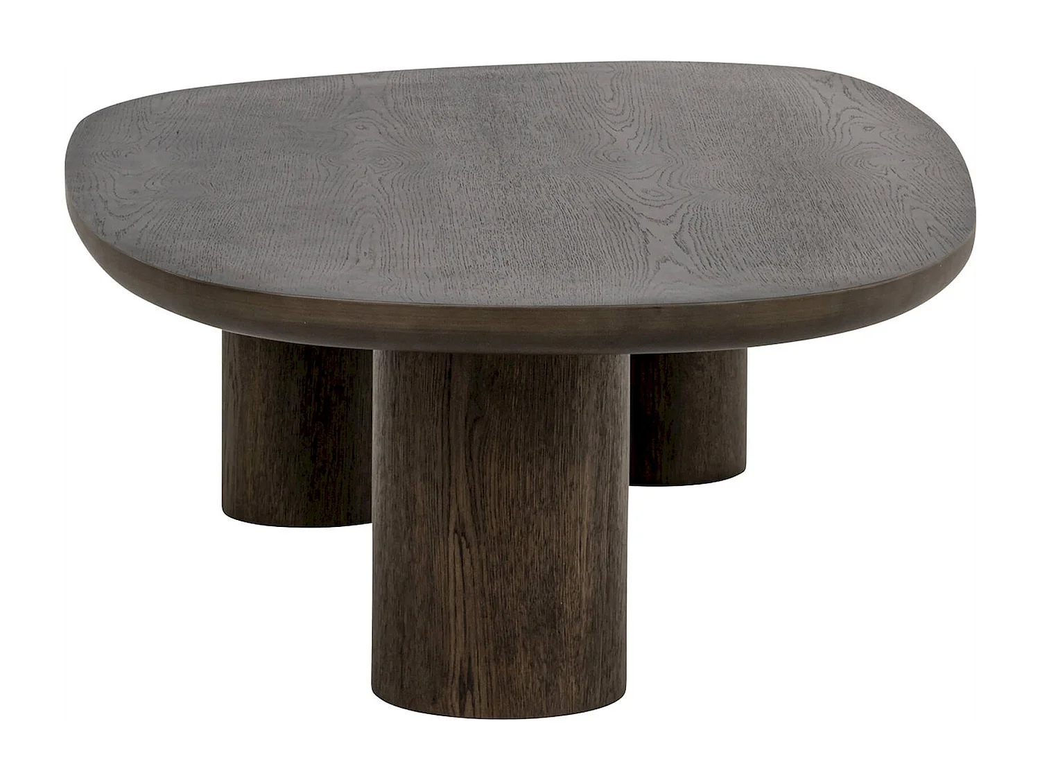 Table basse design chêne brun finition élégante