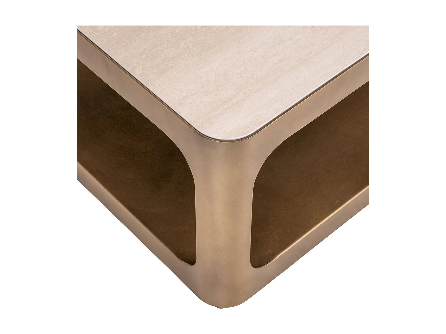 Table basse design plateau réversible céramique et verre noir