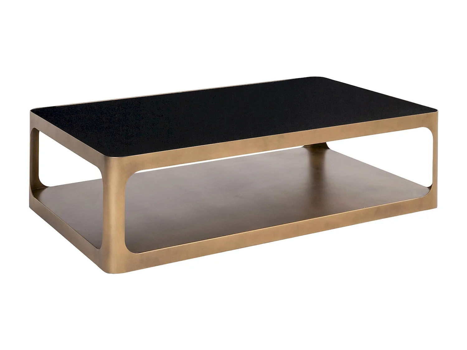 Table basse design plateau réversible céramique et verre noir