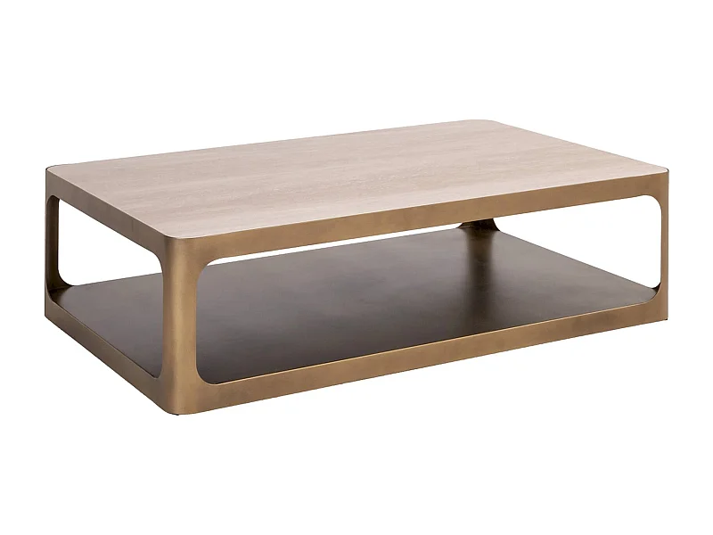 Table basse design plateau réversible céramique et verre noir