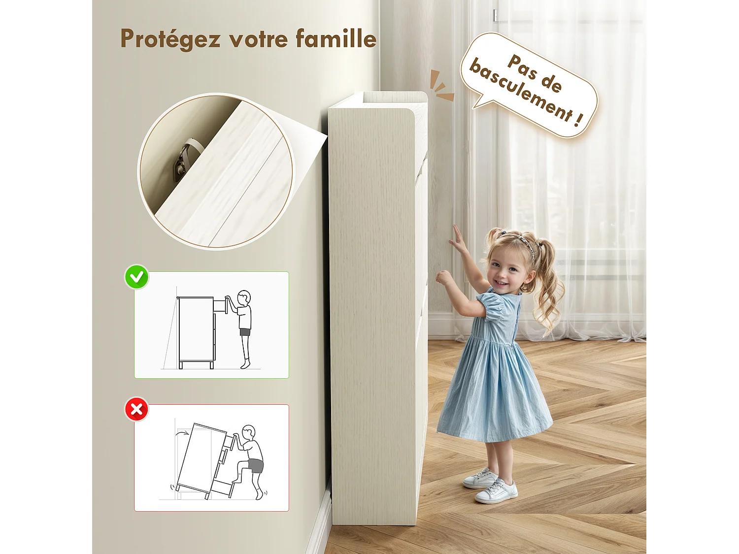 Meuble à chaussures 4 tiroirs rabattables 2 tiroirs coulissants dim. 98 x 19 x 95 cm blanc