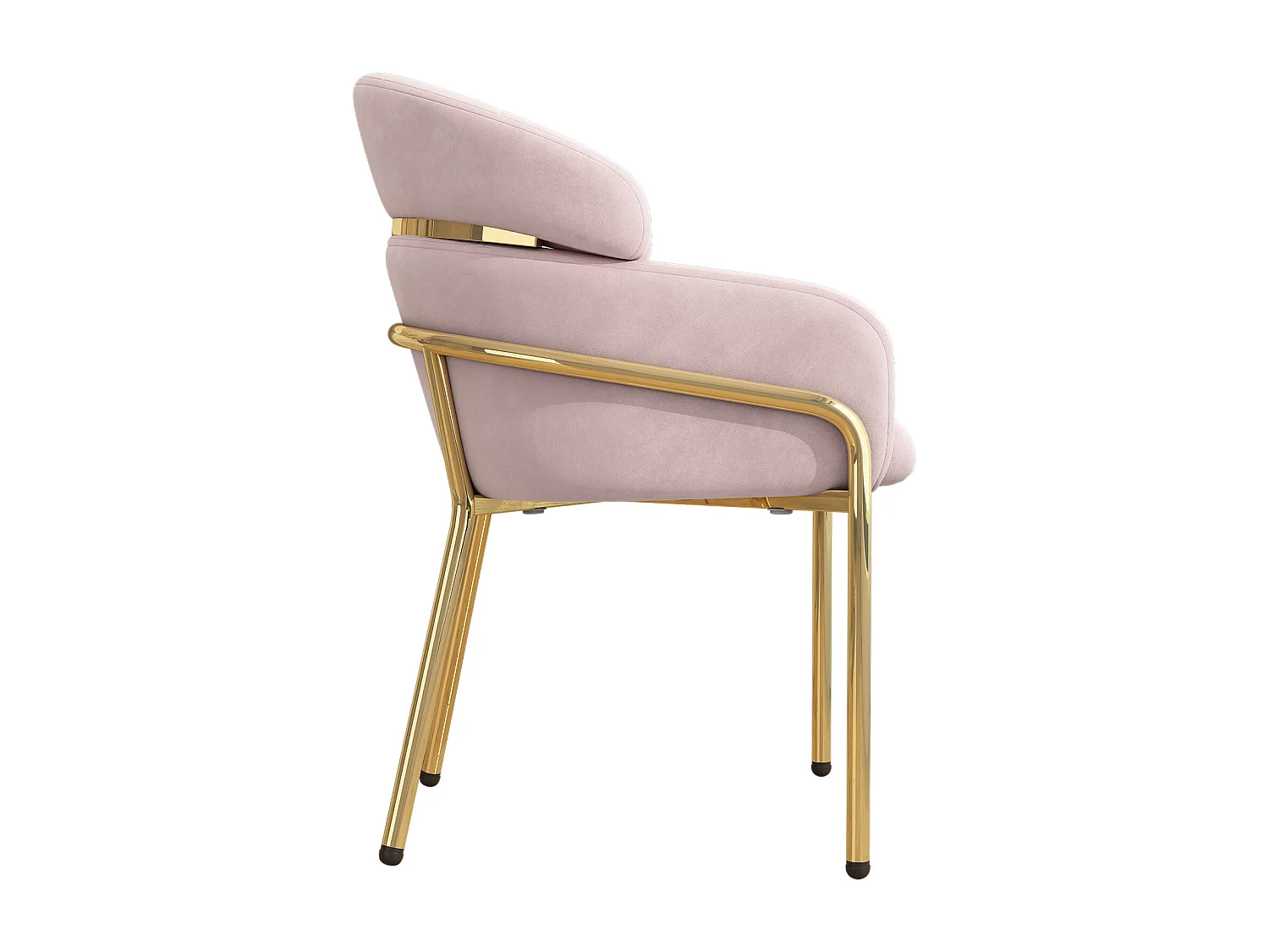 Poltrona da trucco in velluto - 56,9 x 54,5 x 78 cm - per soggiorno e camera da letto - 4 gambe in metallo - rosa